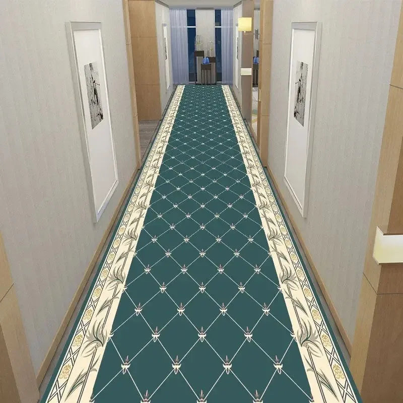 America European Long Corridor Rug Non Slip Hallway Carpet