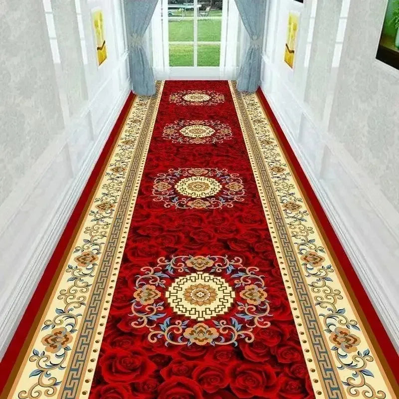America European Long Corridor Rug Non Slip Hallway Carpet