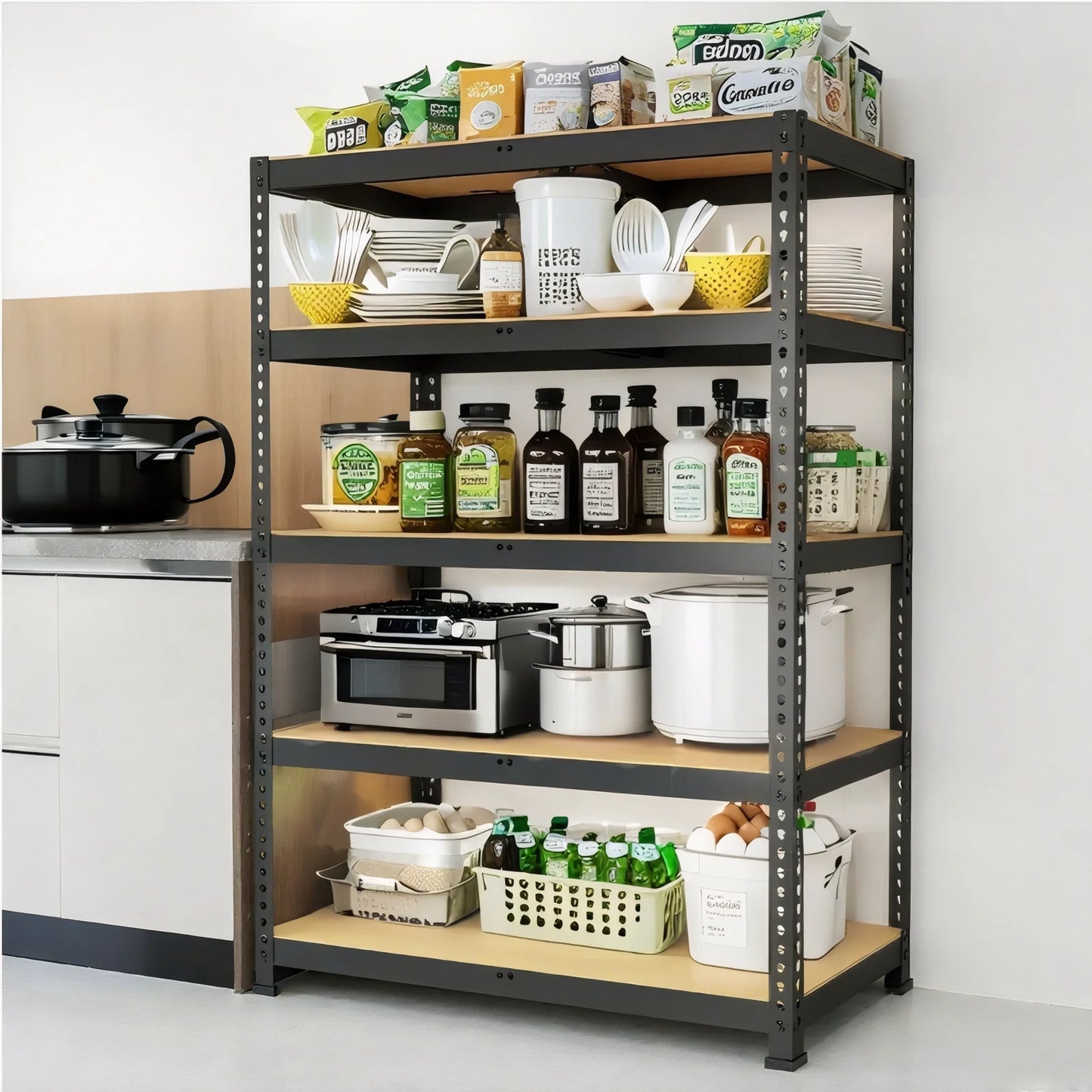 72"/60"H Garage Shelving Storage Shelves，2000LBS Capacity Heavy Duty Adjustable Storage Shelve For Closet