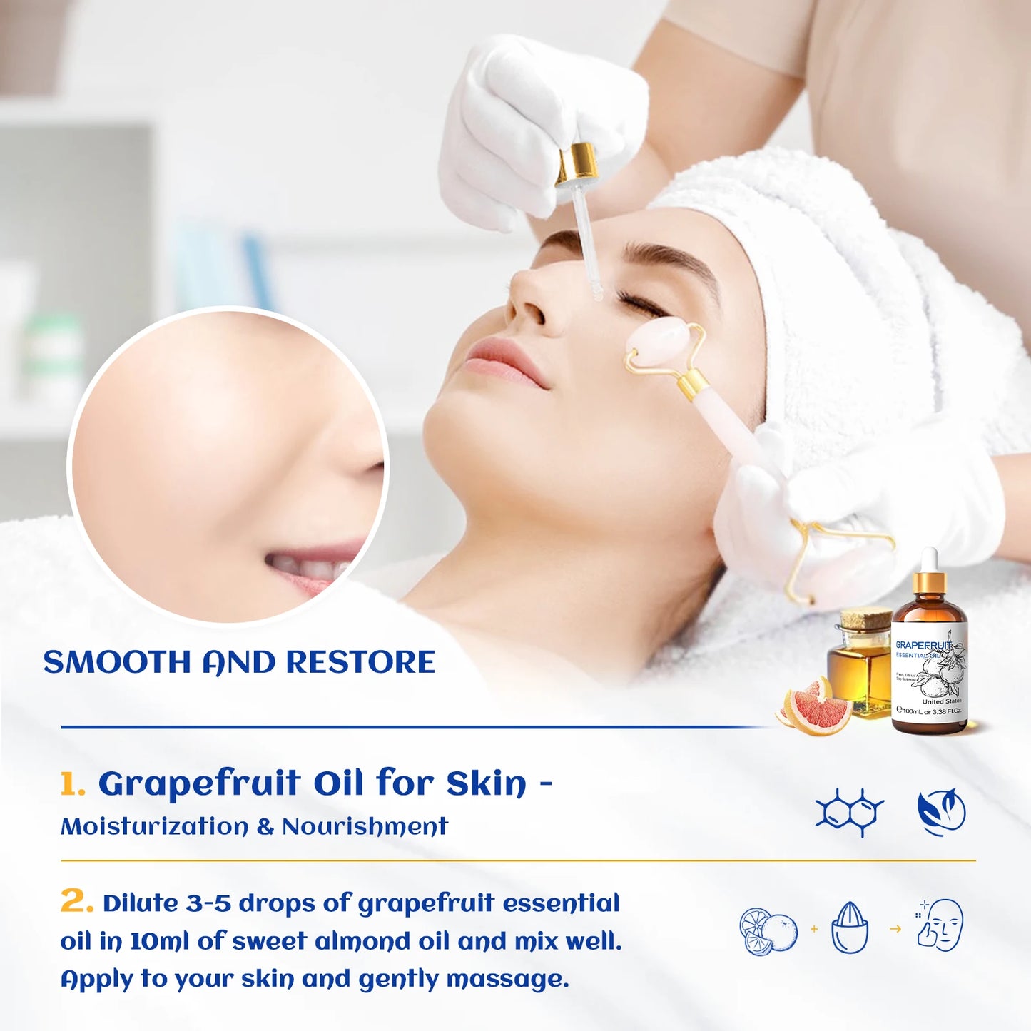 Hiqili Grapefruit Essential Oil 100ml Pure For Skin Care