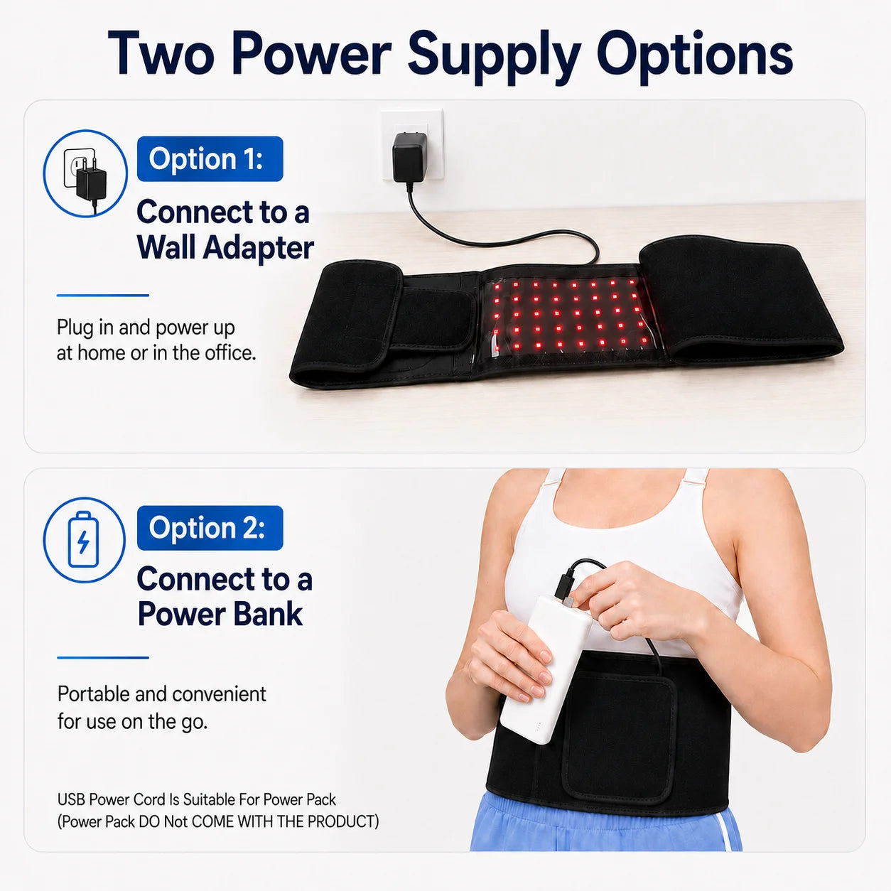 Red Light Therapy Belt 660nm 850nm Near Infrared for Body