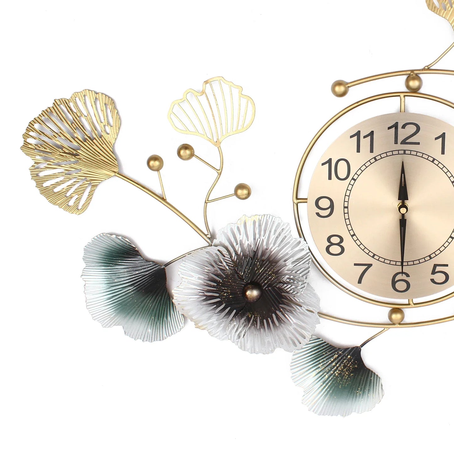 Silent Movement Wall Clock With Metal Hands Nordic Charm