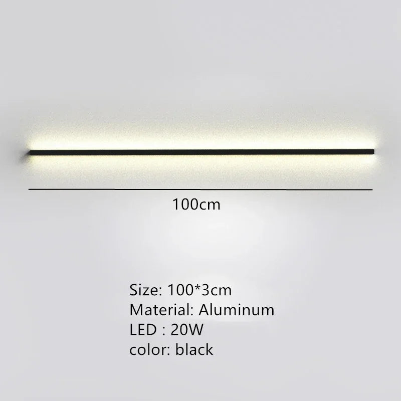 Long Wall Bedside Lamp With Dimming For Bedroom Ambiance