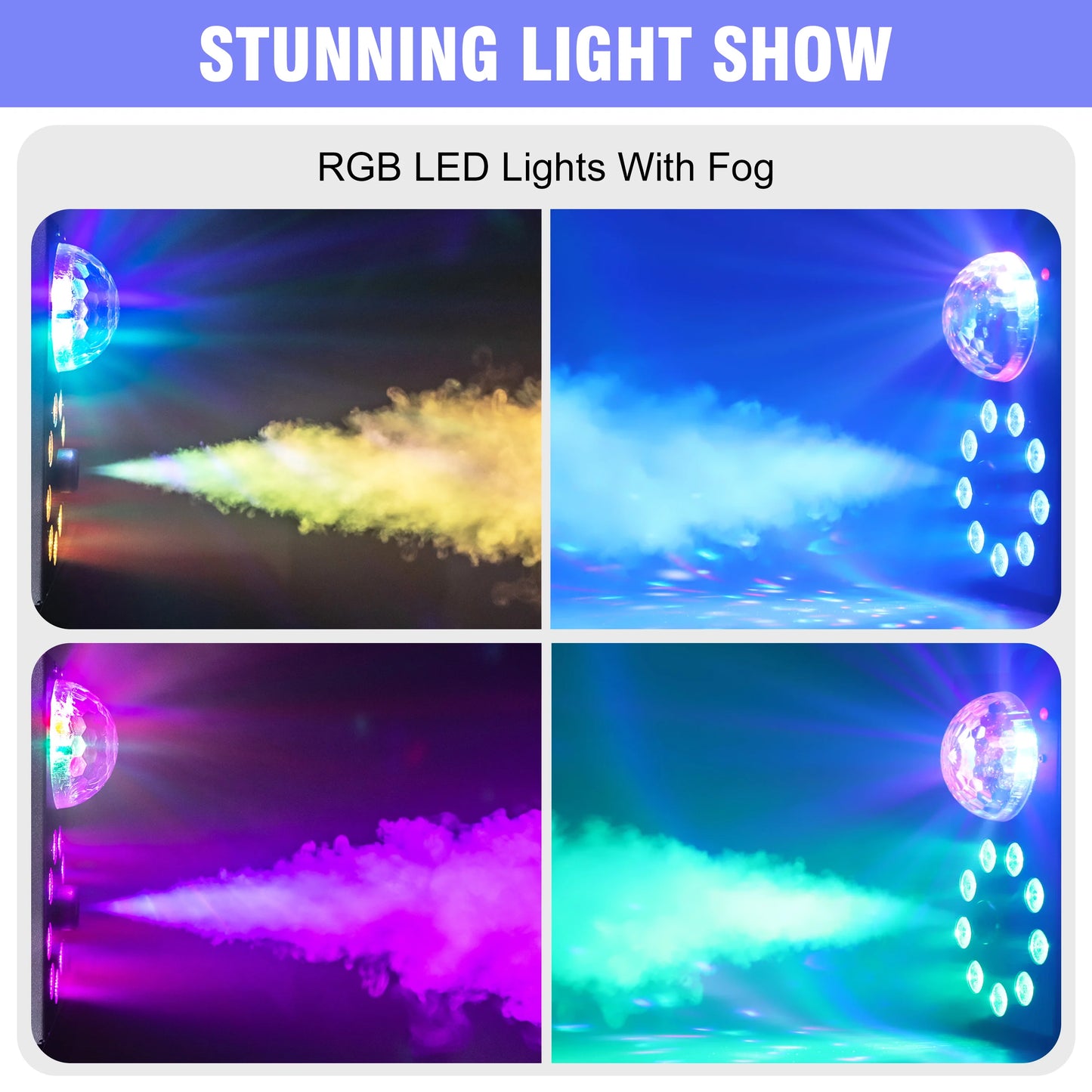 U'King 700W Wireless Fog Machine With LED RGB Lighting
