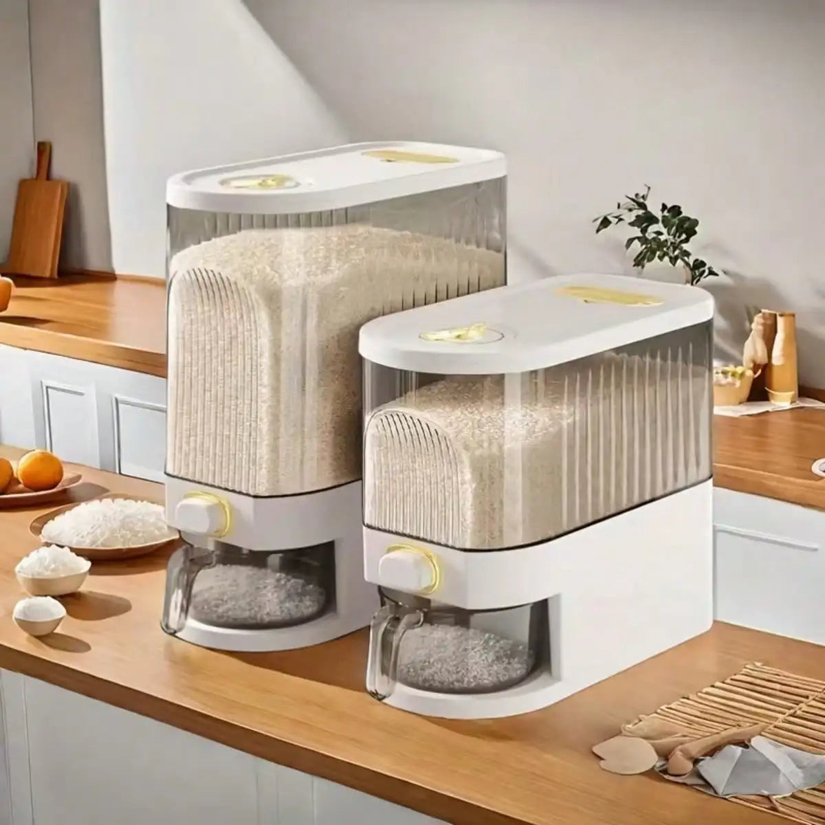 5 In 1 Grain Dispenser Storage Jar With Lids