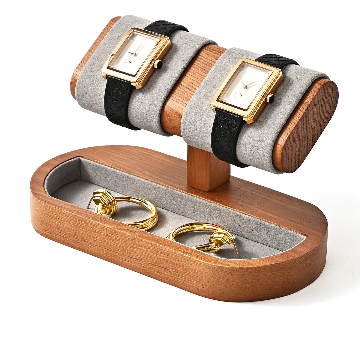 Oirlv Wooden Watch Display Stand Jewelry Organizer Rack