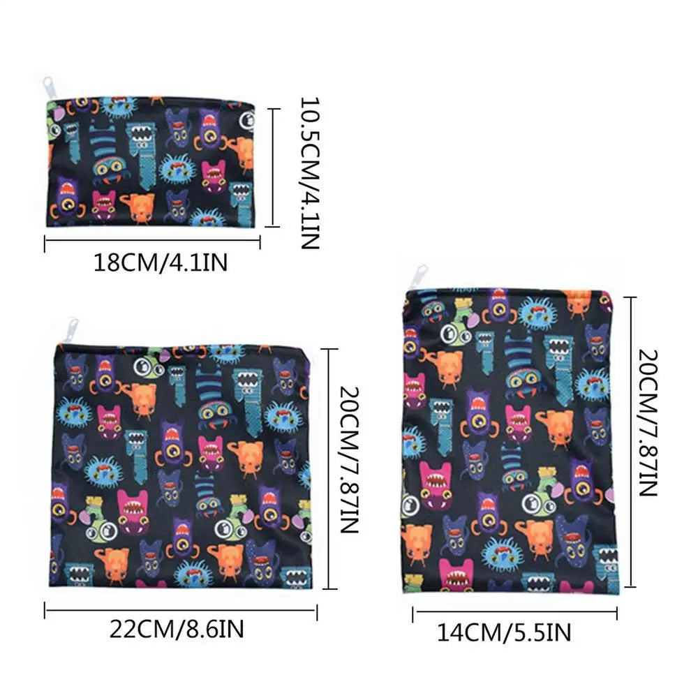 Leakproof Reusable Food Storage Bags Set for Freezer and Lunch