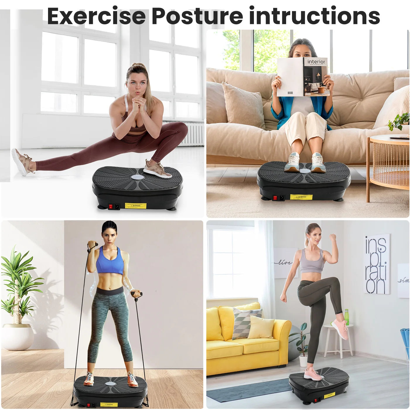 Whole Body Vibration Plate Exercise Machine For Home Workout