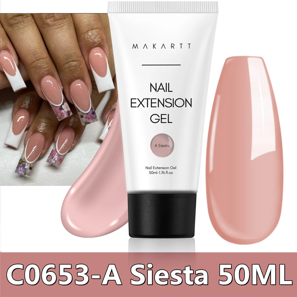 Makartt Poly Nail Extension Gel Clear Pink Builder For Beginners