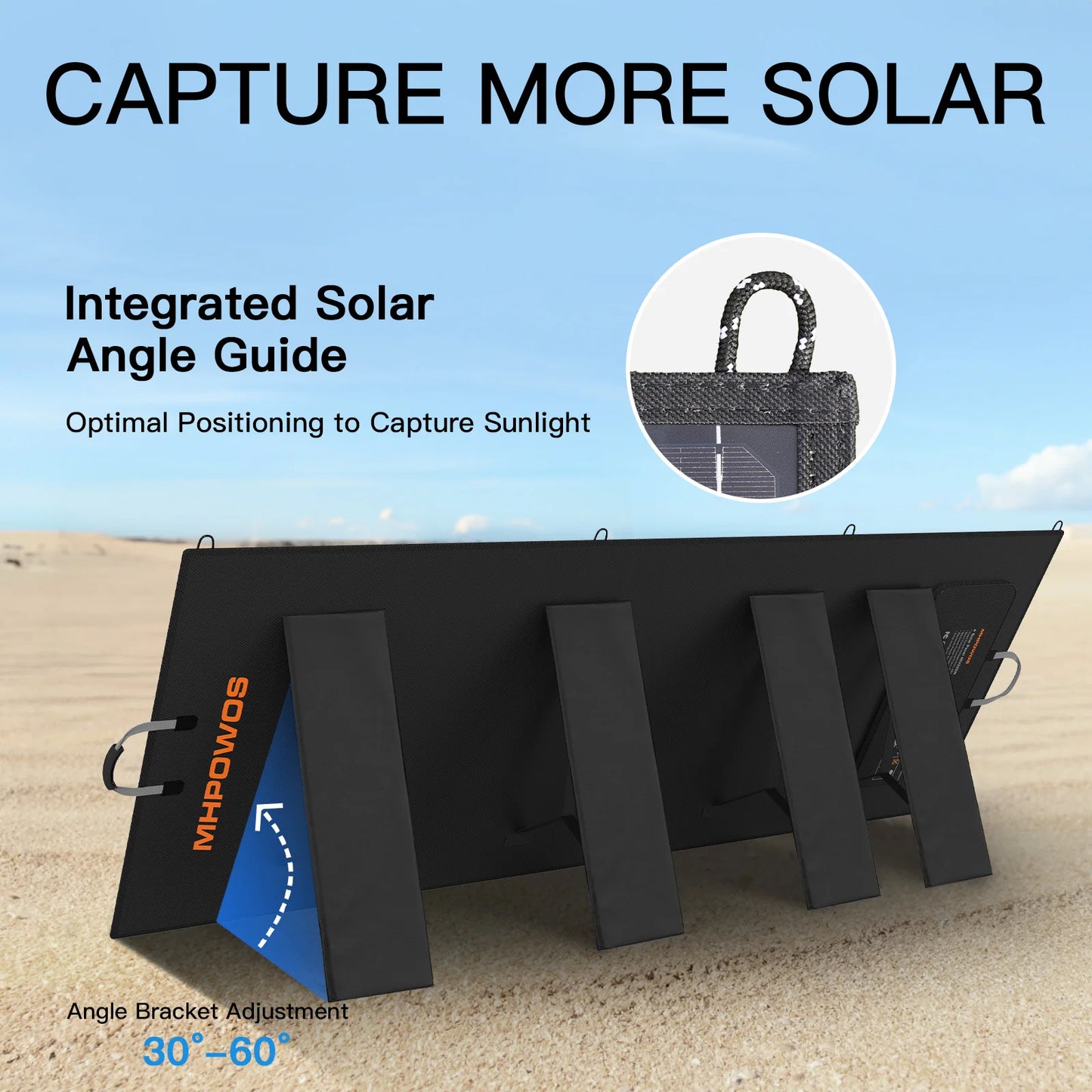 MHPOWOS Foldable Solar Panel 400W Portable For Outdoor Activities IP67 Waterproof
