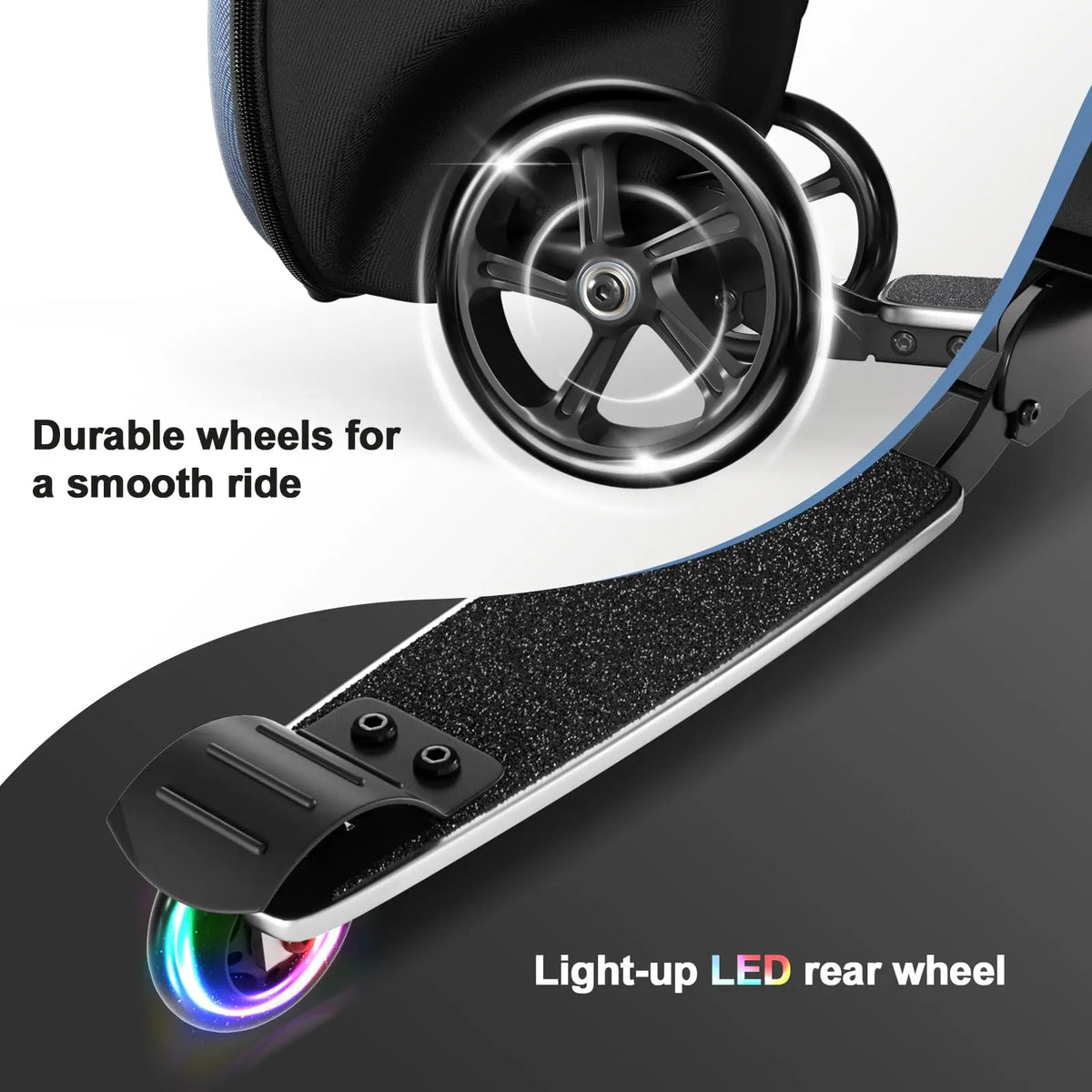 JETTING Kids 2-in-1 Ride-On Scooter Suitcase with LED Wheels